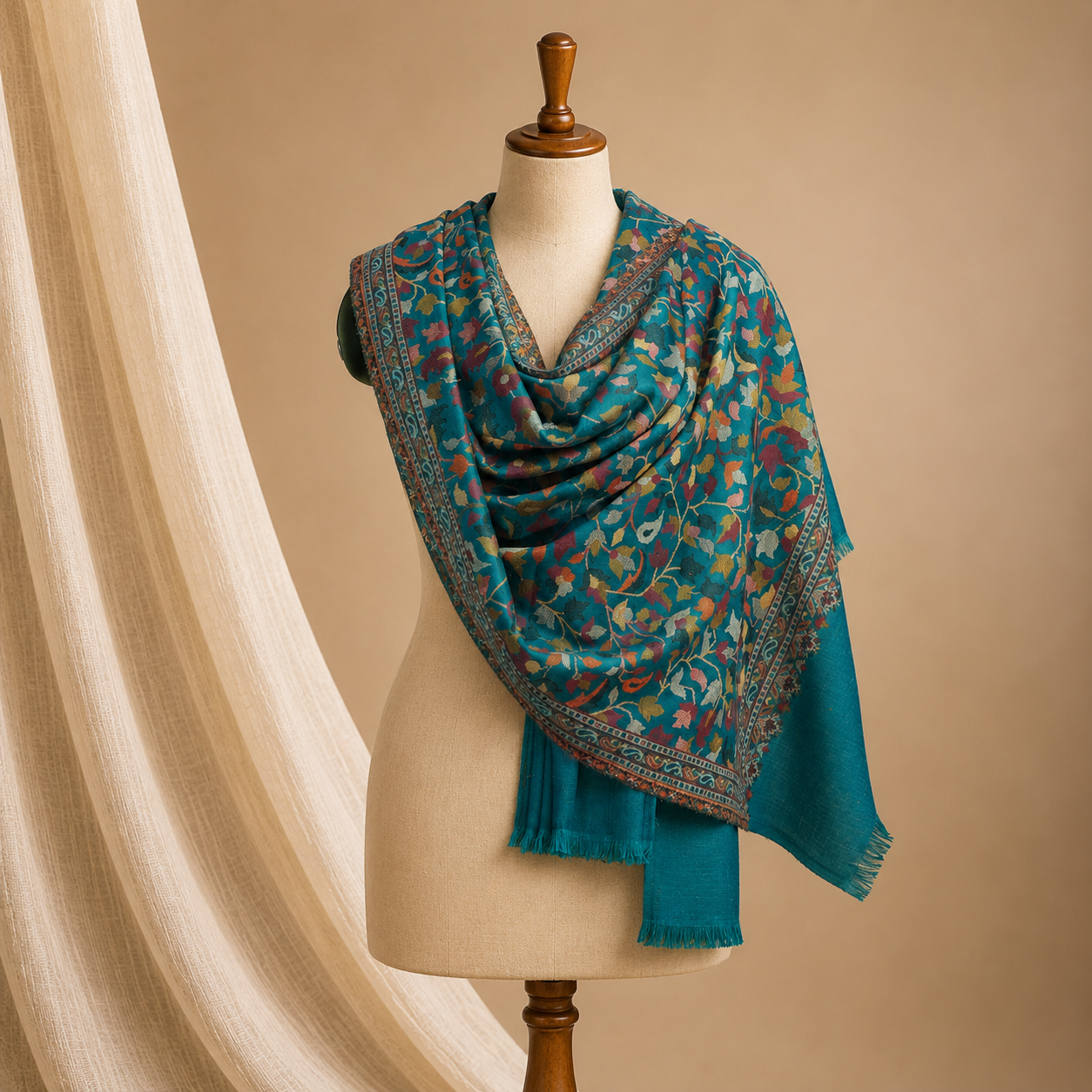 Pure wool kani stole