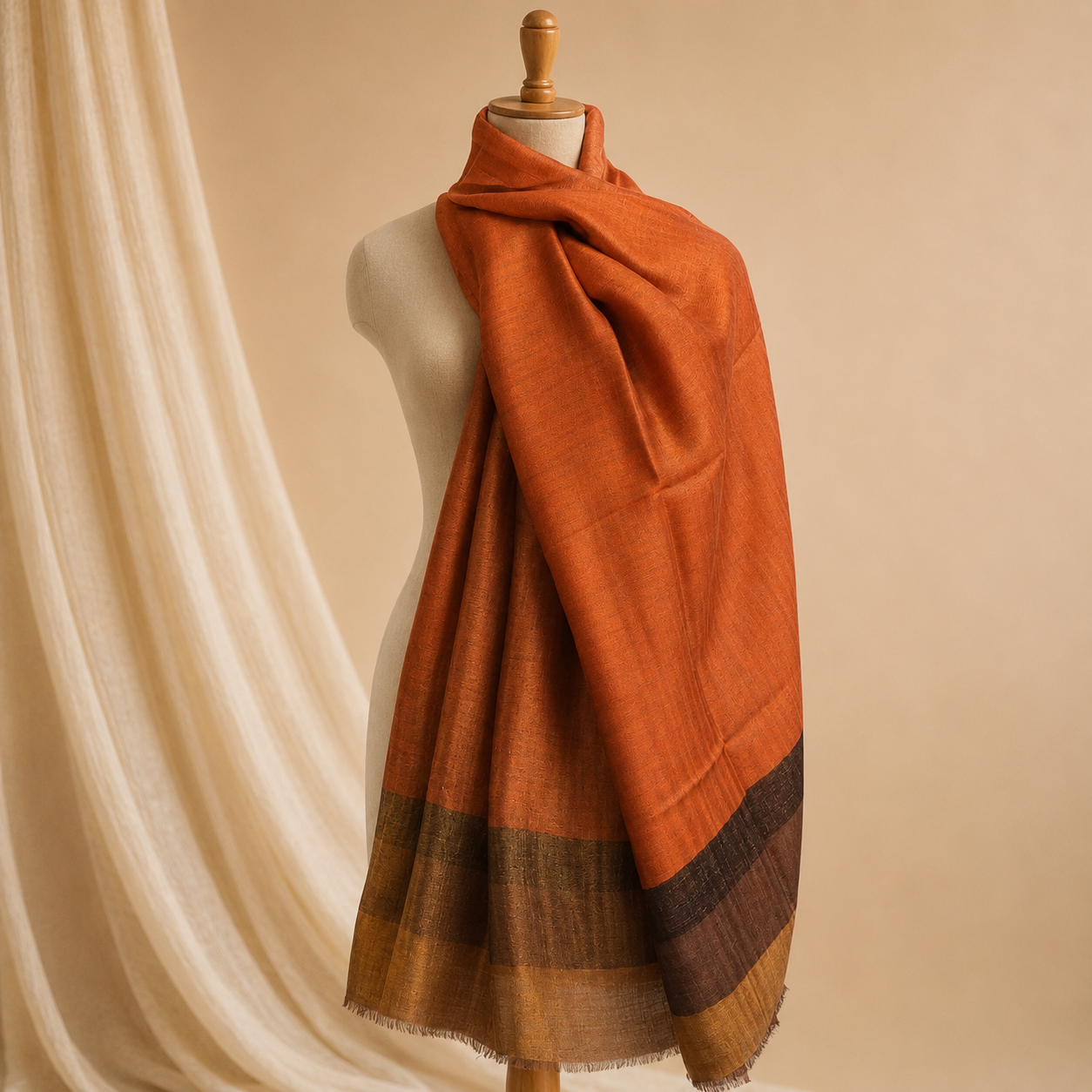 Merino wool moonlight palla striped stole