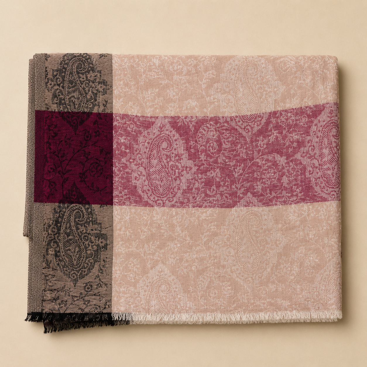 Machine pashmina jaquard stole
