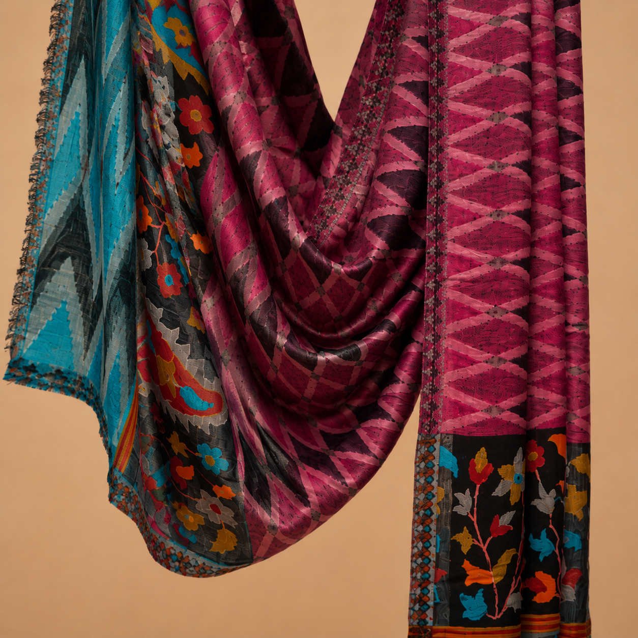 Finewool kani palla ikat stole