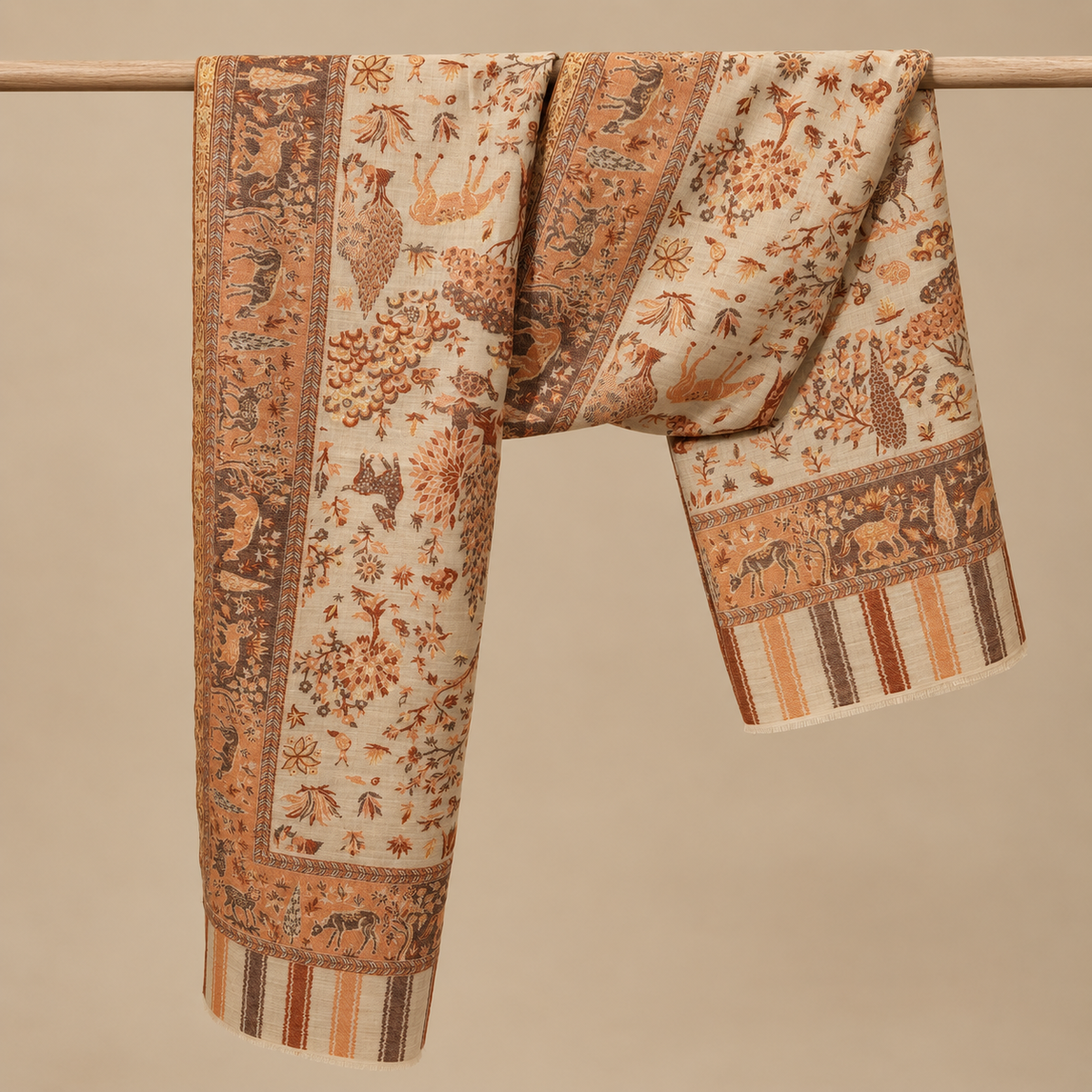 Royal Shikargah Blendwool Kani Zari Shawl