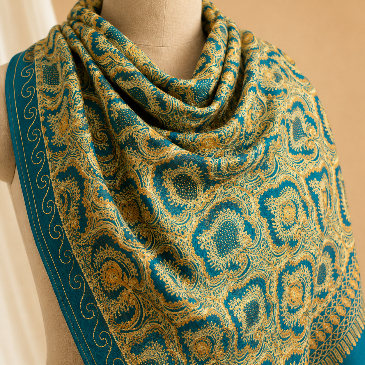 Merino wool swarovski ari stole