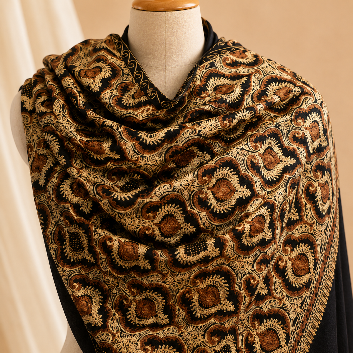 Merino wool swarovski ari stole