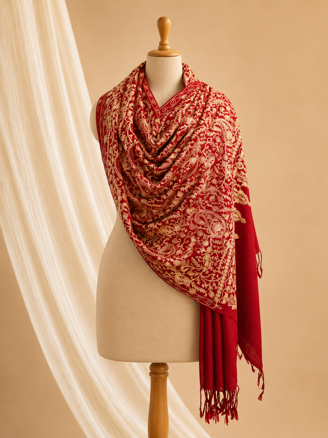 Merino wool swarovski ari stole
