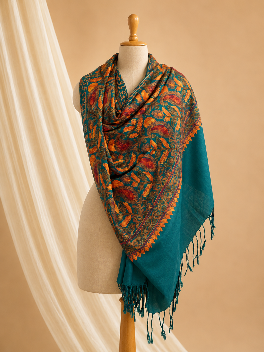 Merino wool heavy ari stole