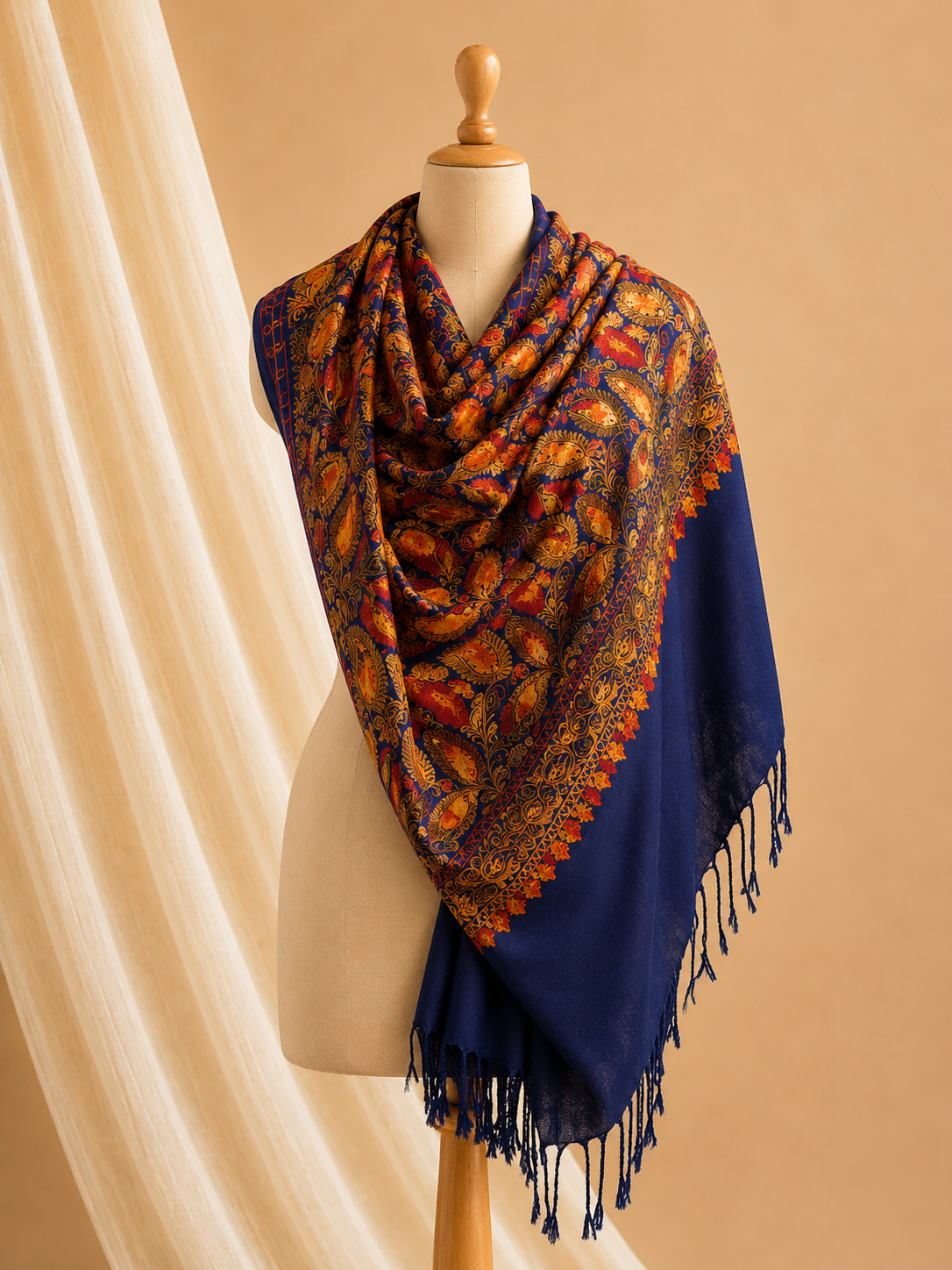 Merino wool heavy ari stole