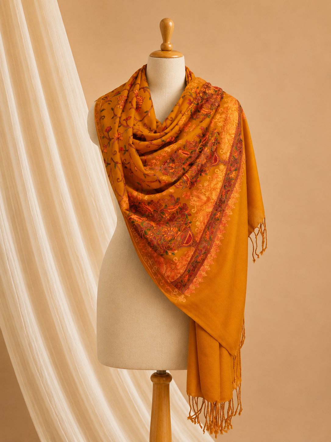 Merino wool heavy ari stole