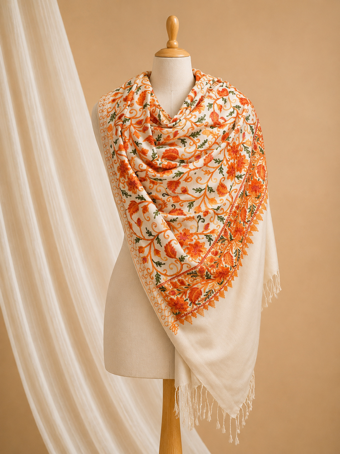 Merino wool heavy ari stole