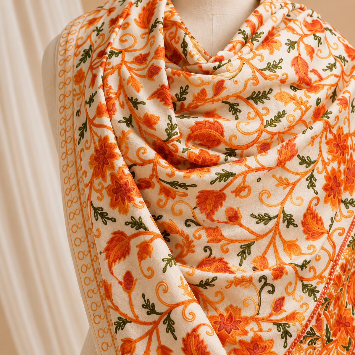 Merino wool heavy ari stole
