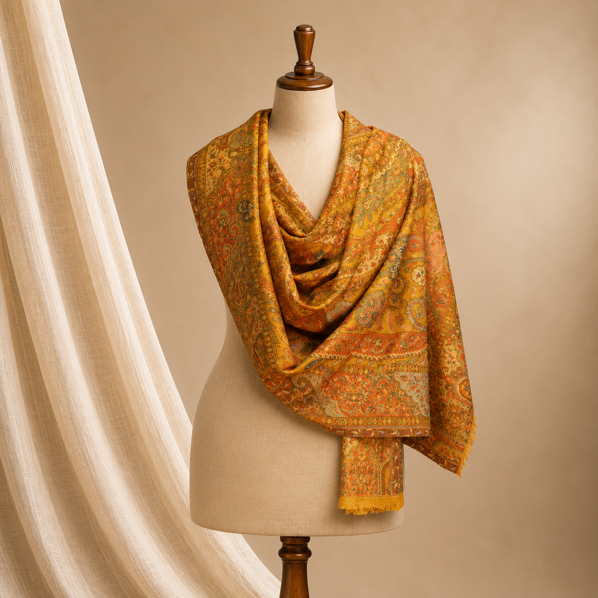 Pure wool kani stole