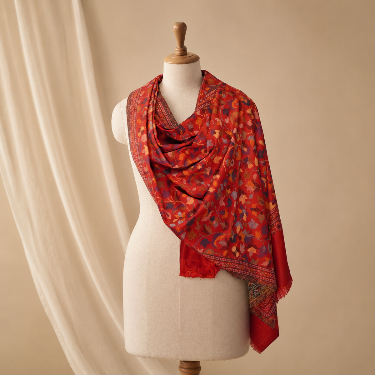 Pure wool kani stole