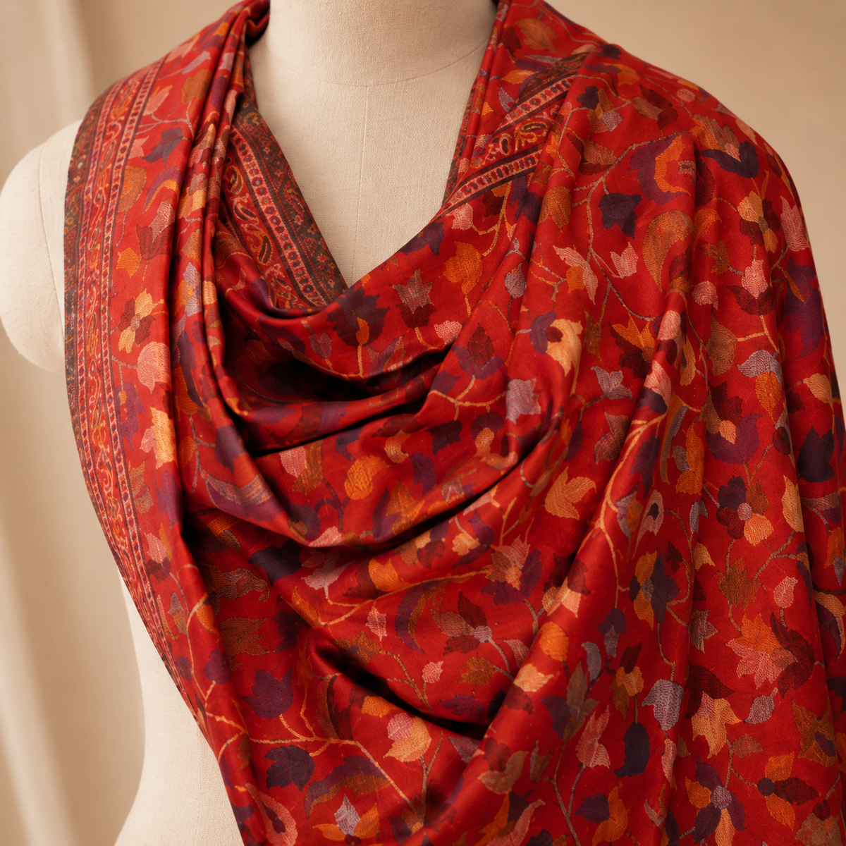 Pure wool kani stole