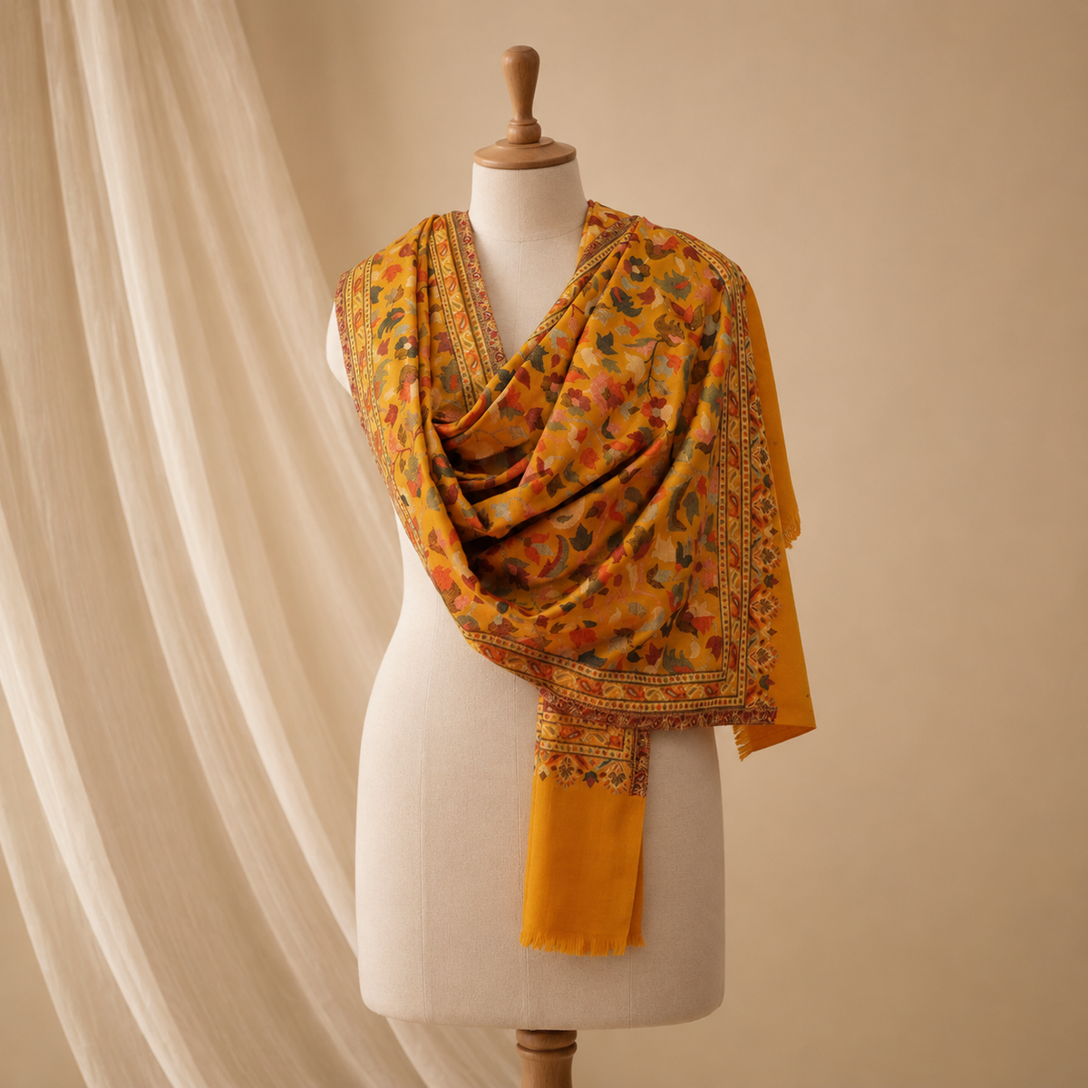 Pure wool kani stole