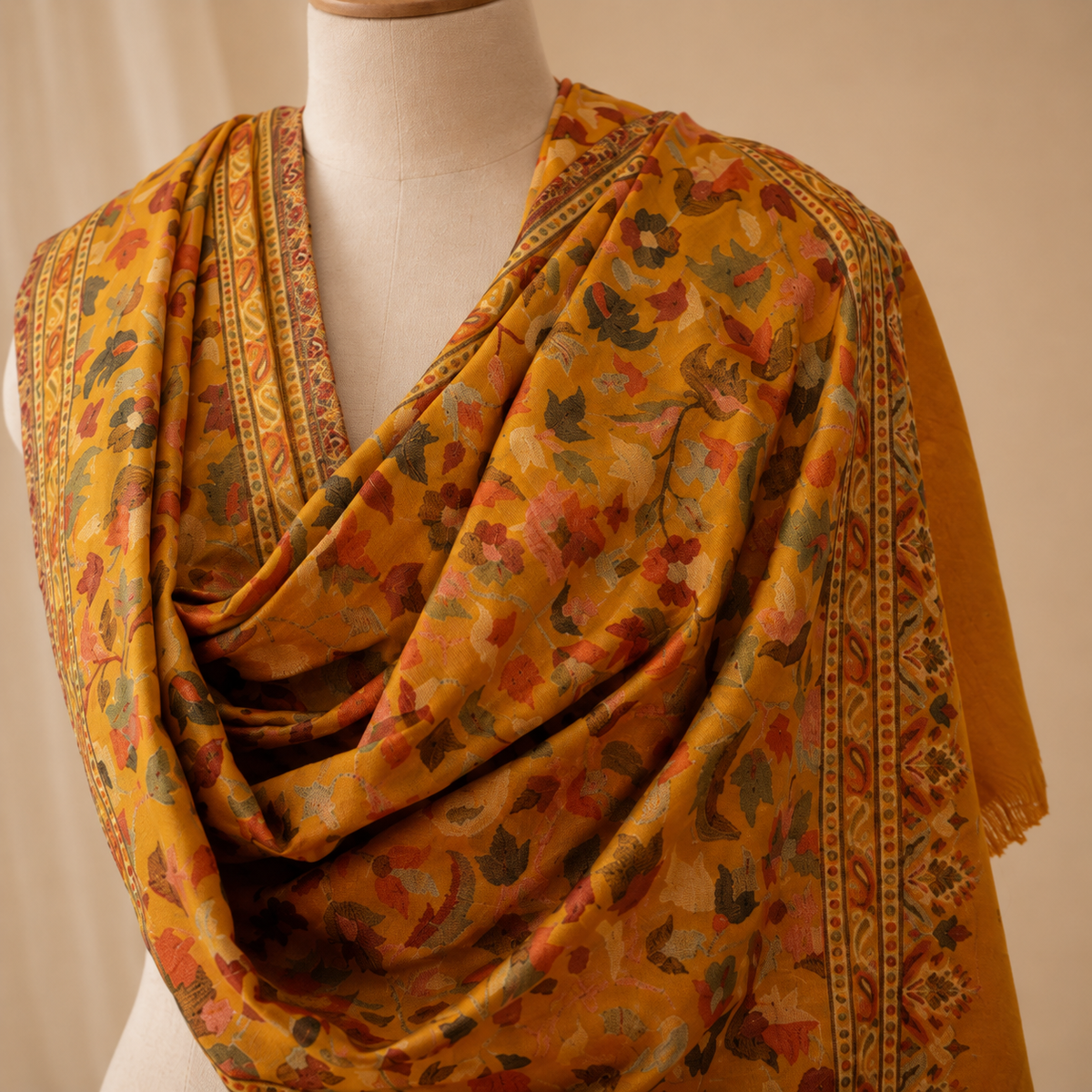 Pure wool kani stole