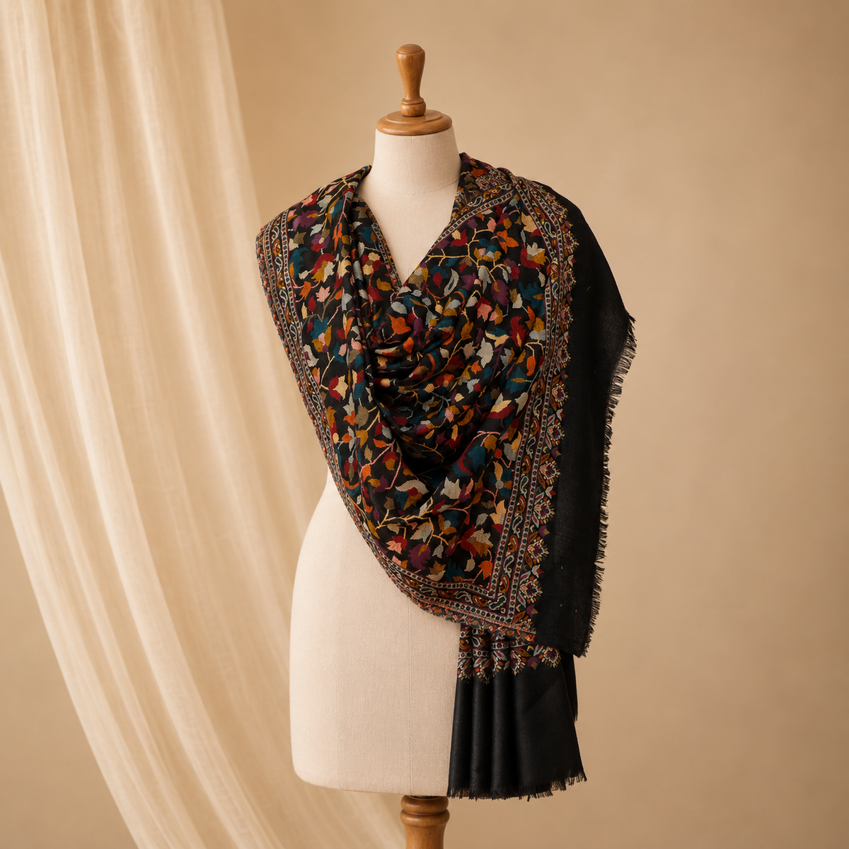 Pure wool kani stole