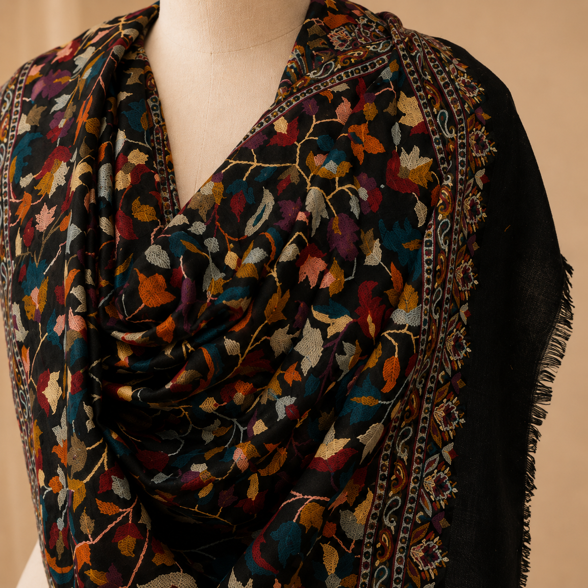 Pure wool kani stole