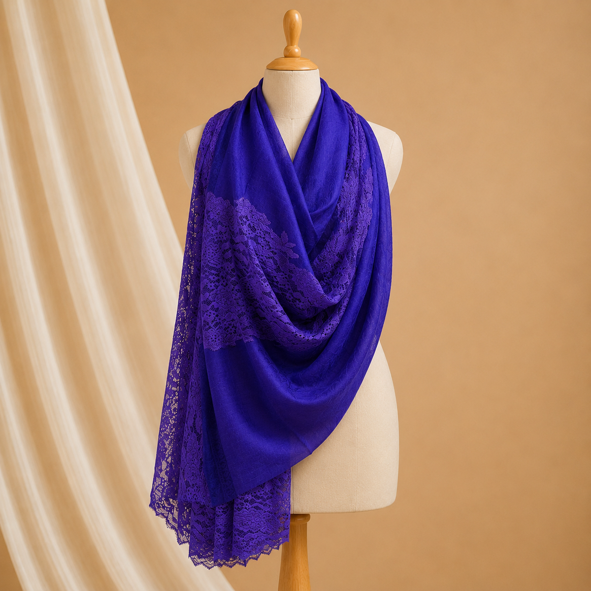 Merino lace stole