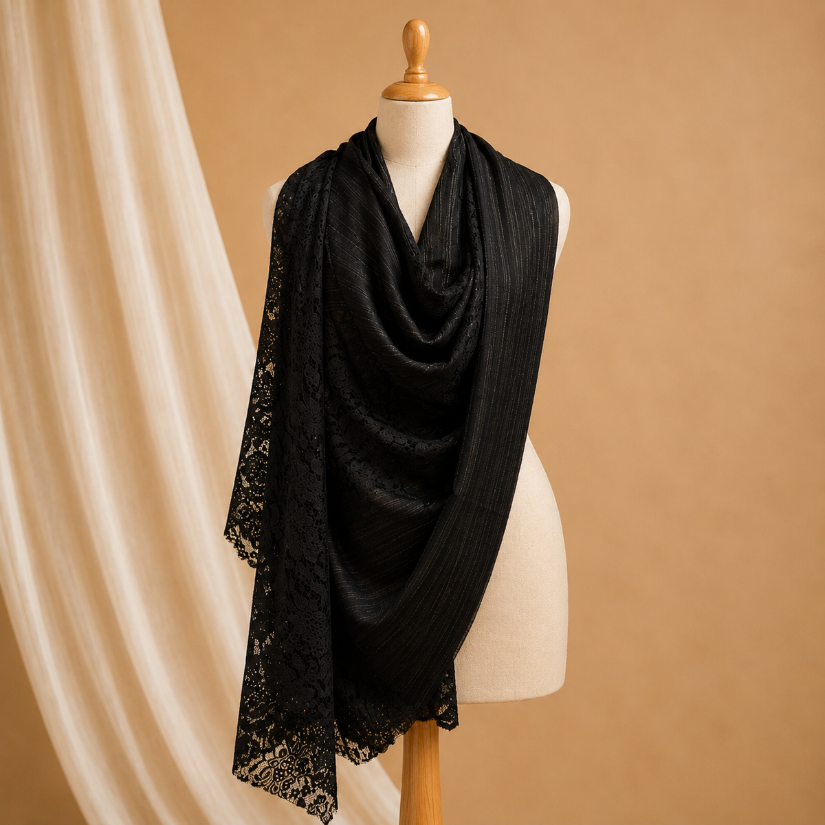 Merino lace stole
