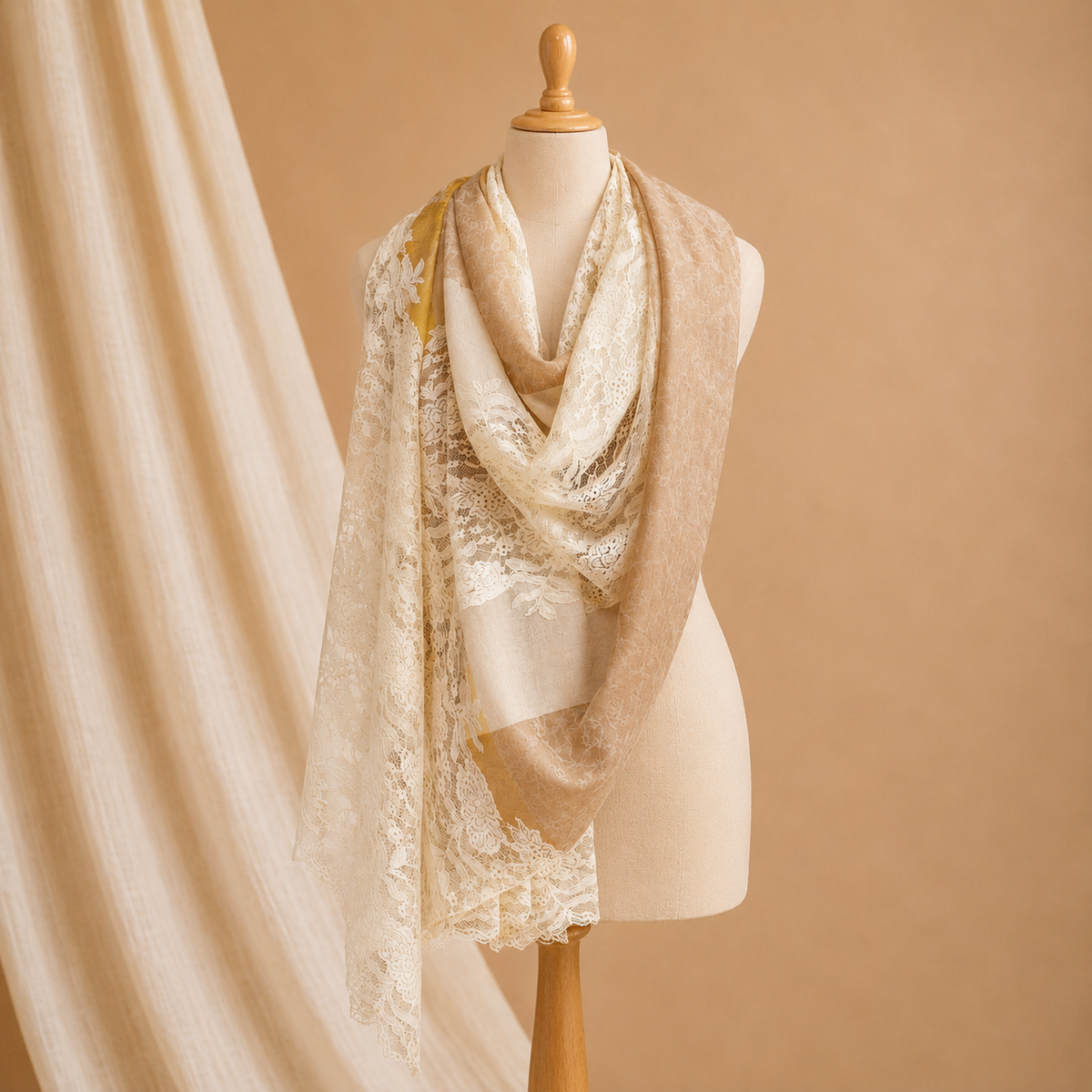 Merino lace stole
