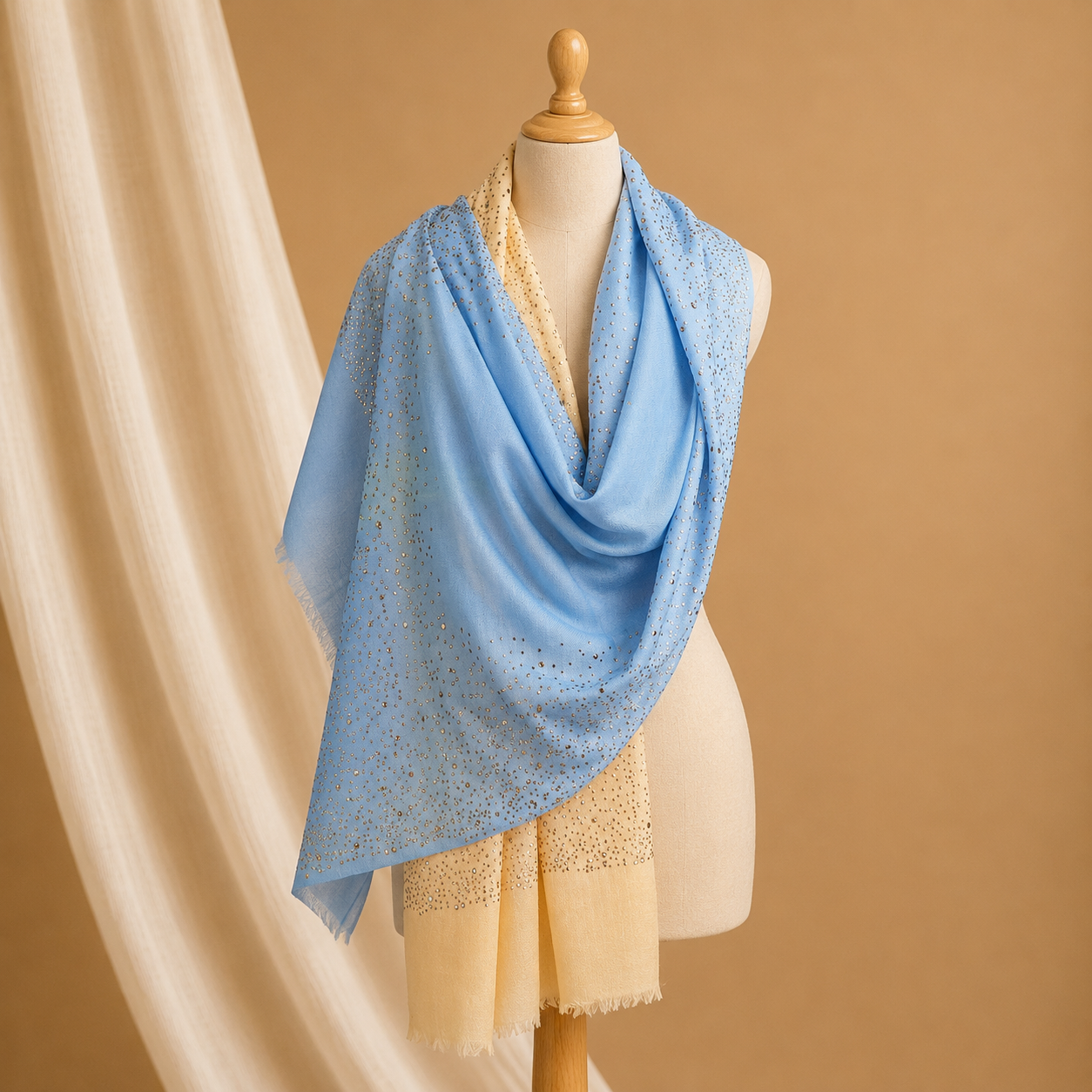 Pashmina lace stole
