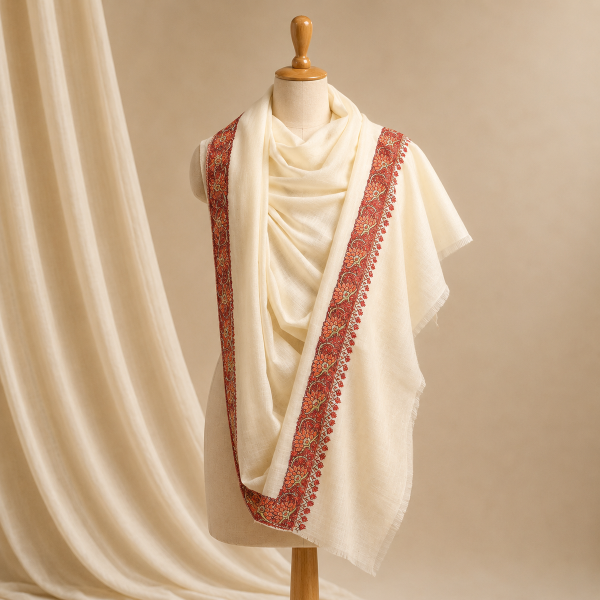 Semi pashmina neemdor stole