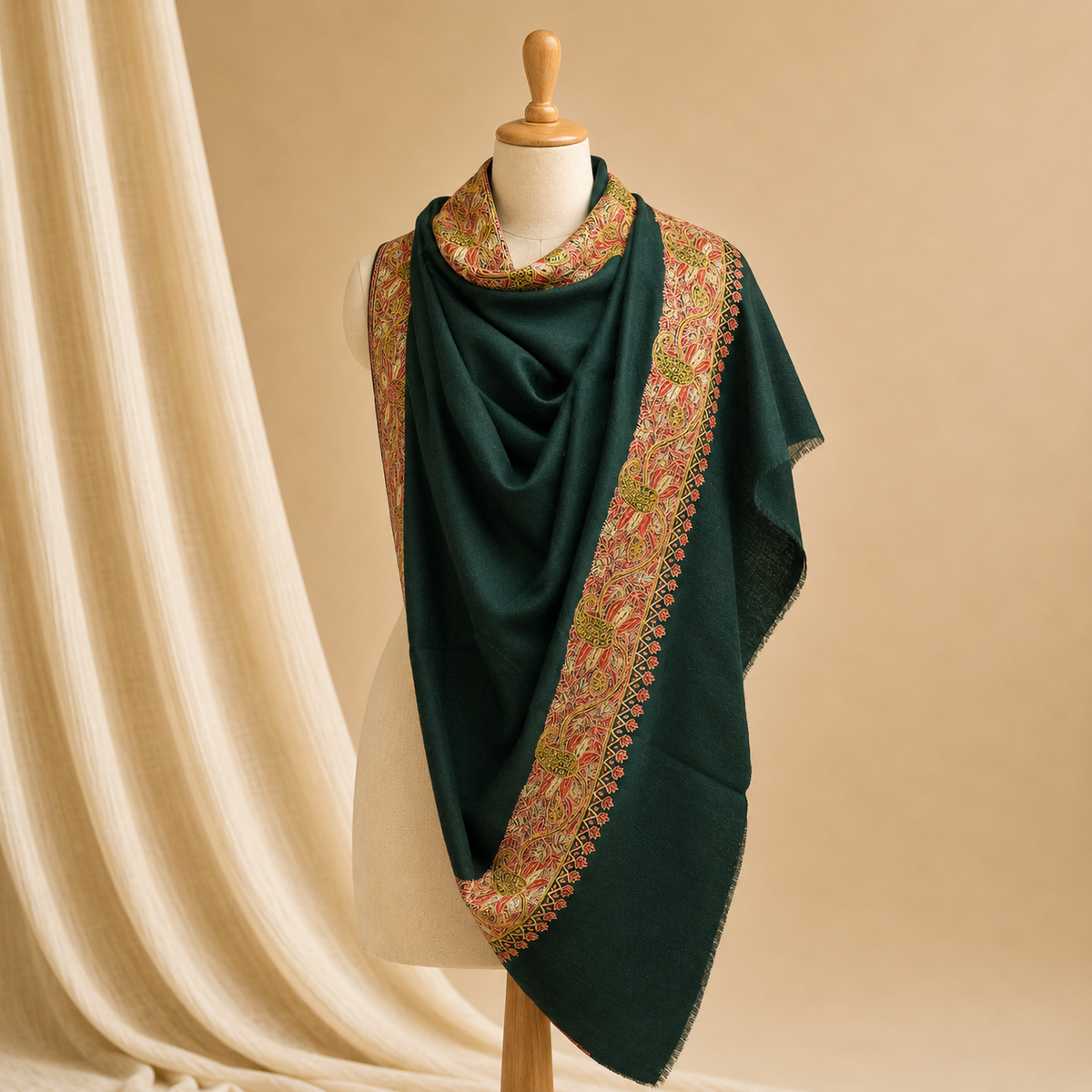 Semi-pashmina dordar stole