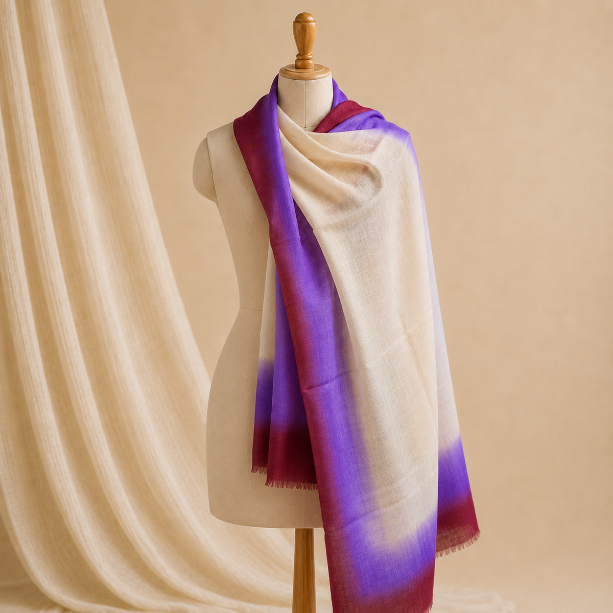 Merino border stole