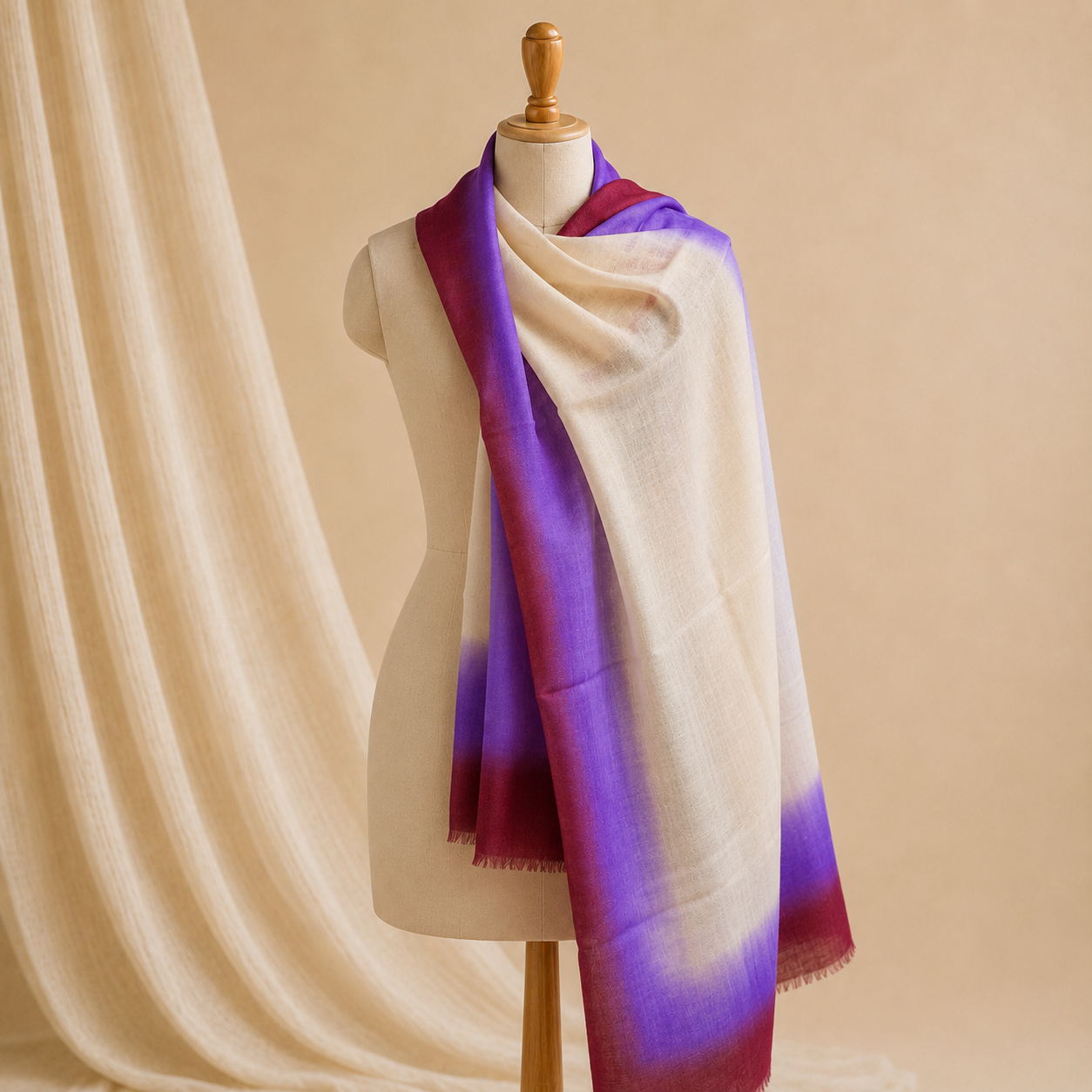 Merino border stole