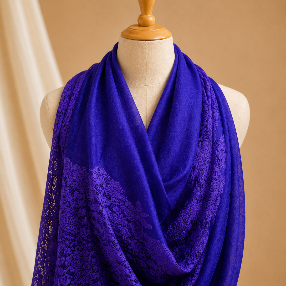 Merino lace stole