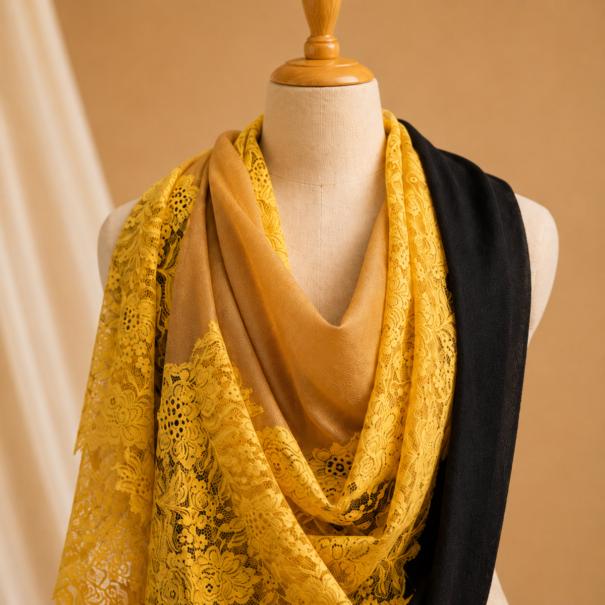 Merino lace stole