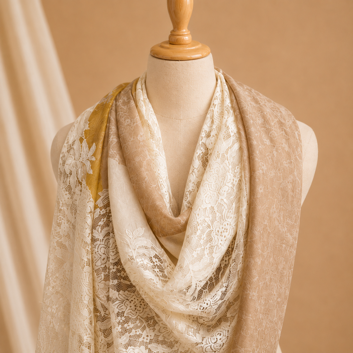 Merino lace stole