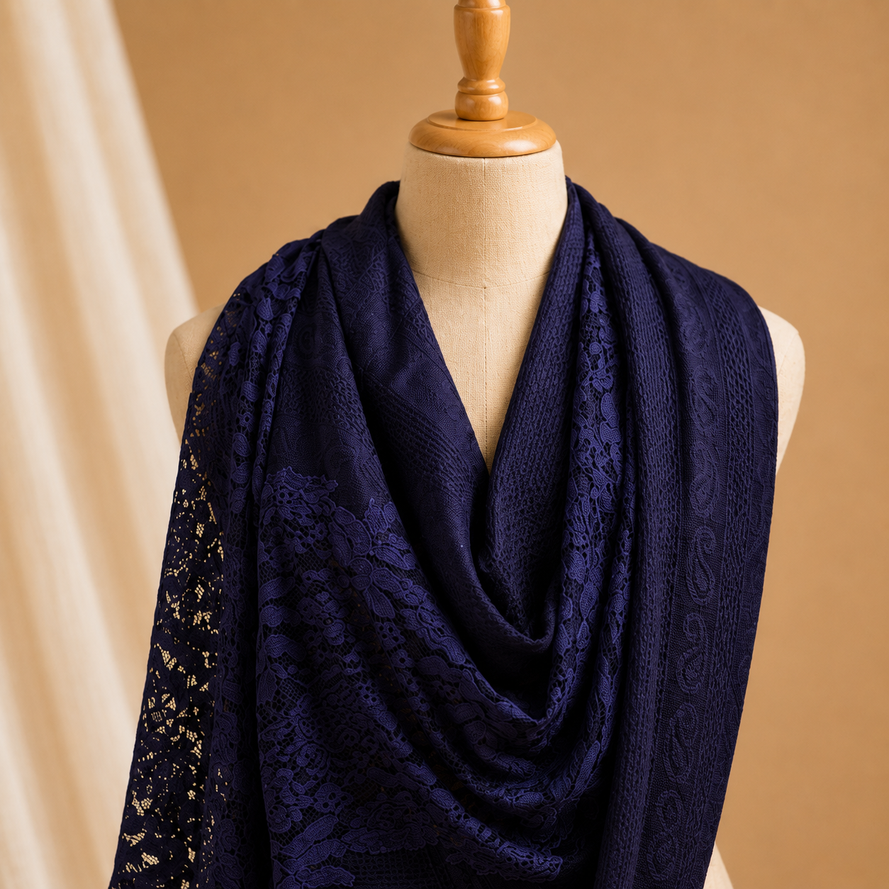Merino lace stole