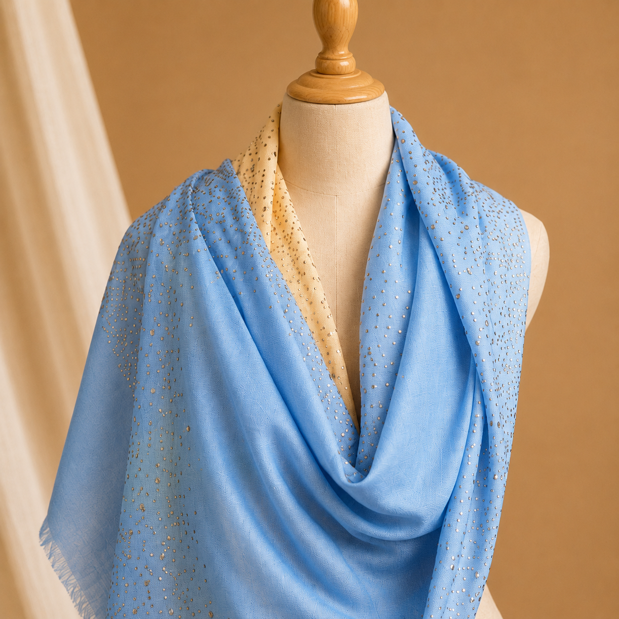 Pashmina lace stole