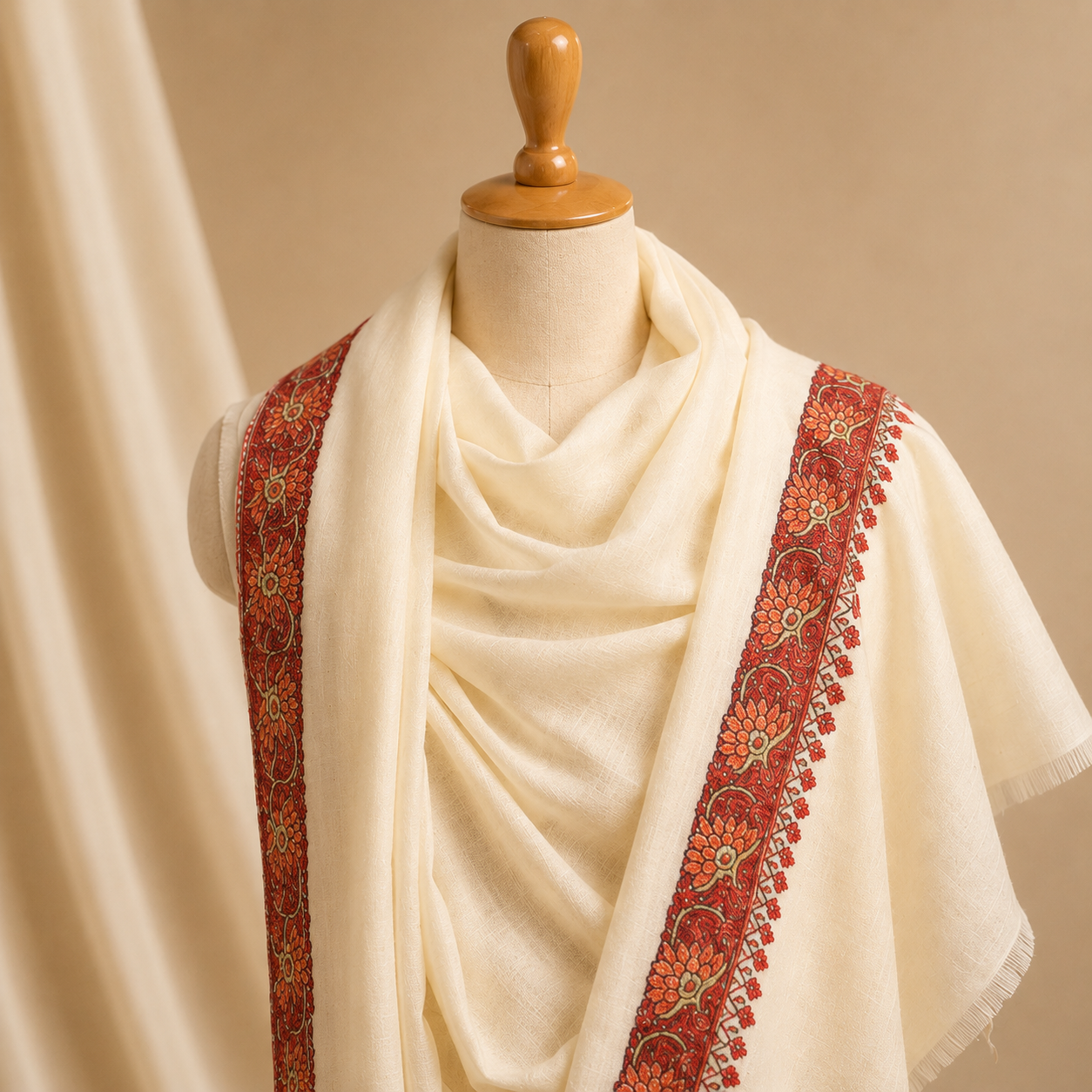 Semi pashmina neemdor stole