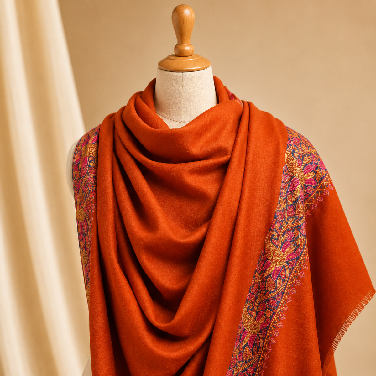 Semi-pashmina dordar stole