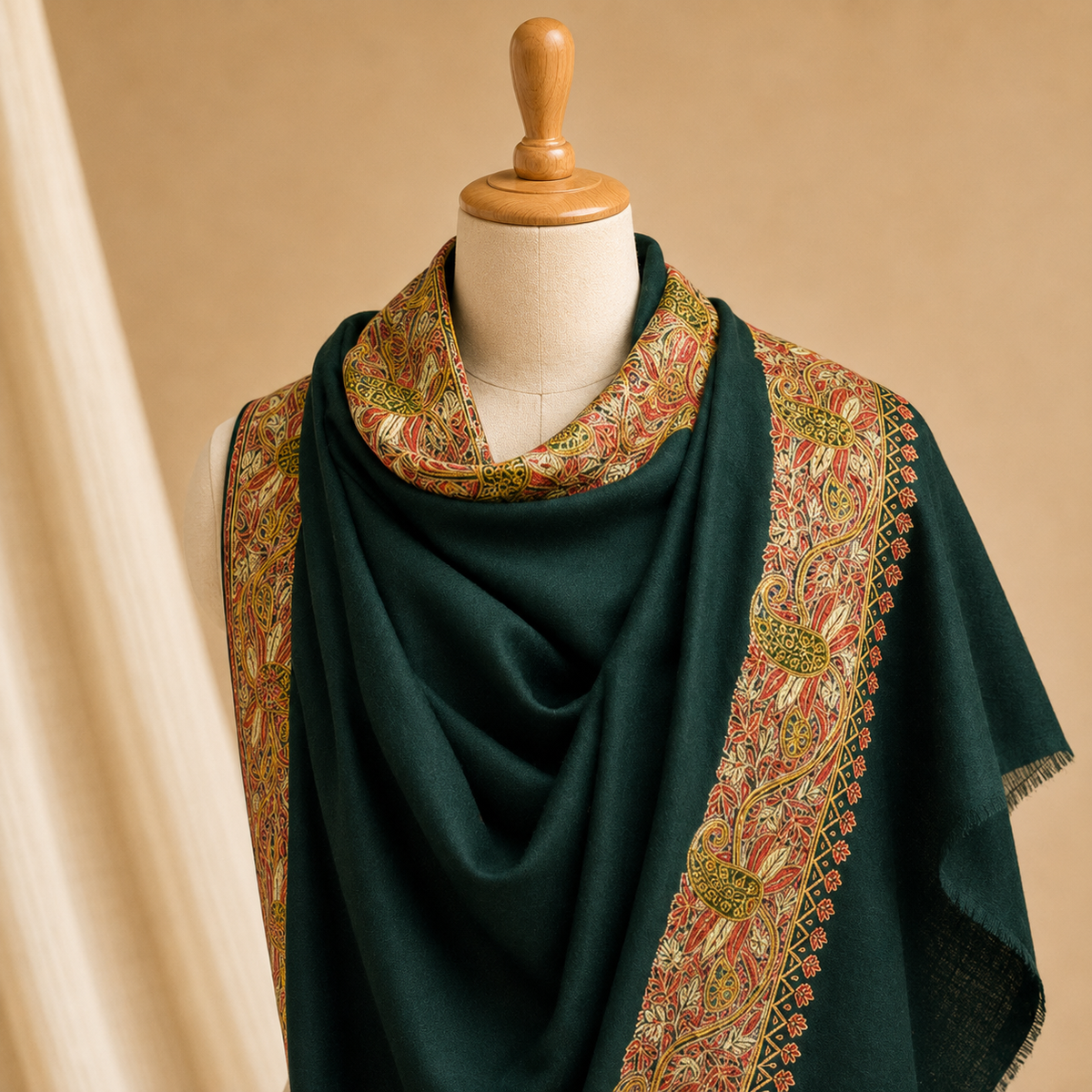 Semi-pashmina dordar stole