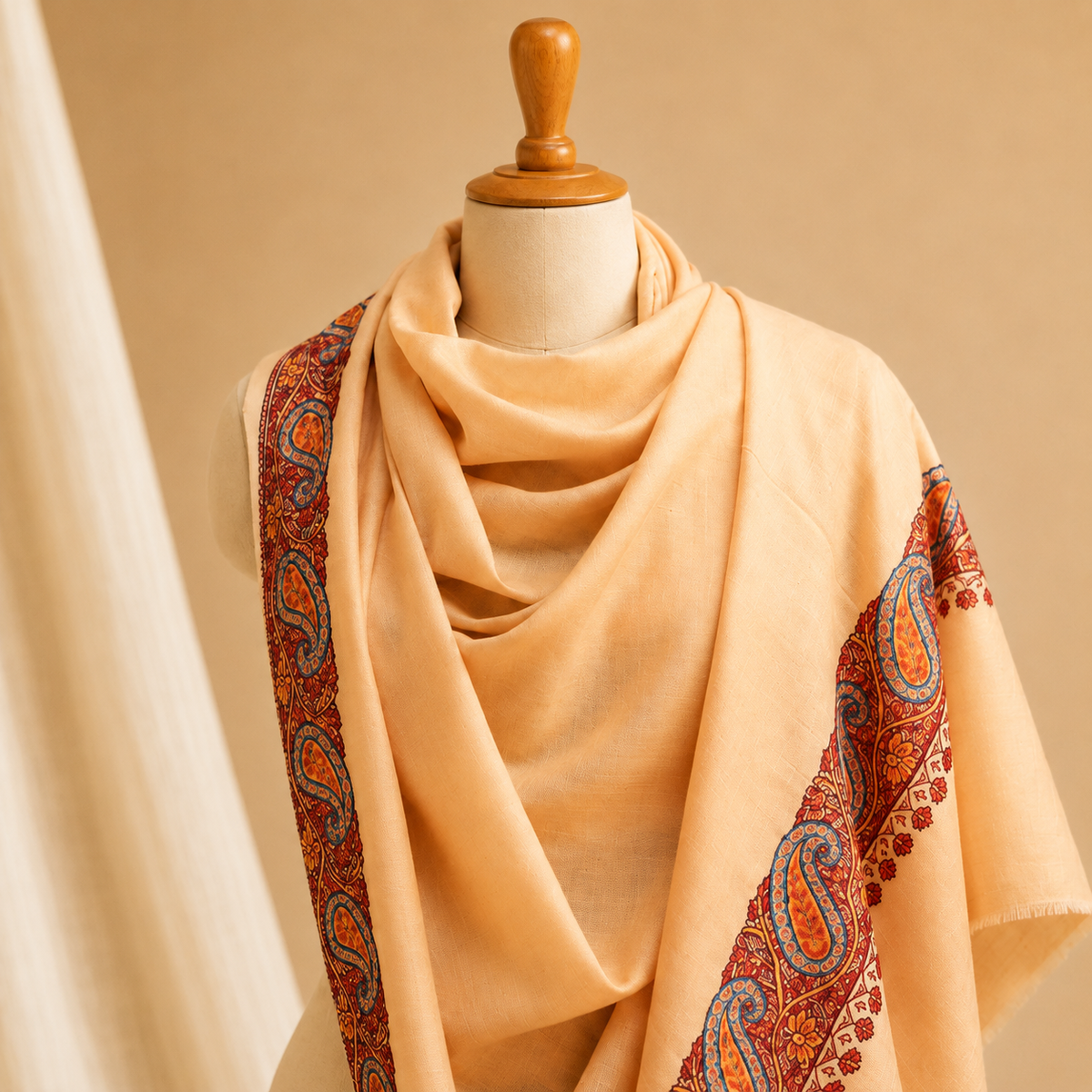 Semi-pashmina dordar stole