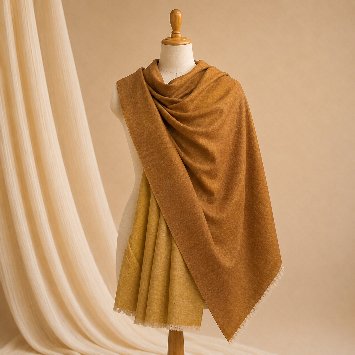 Merino wool double shade stole