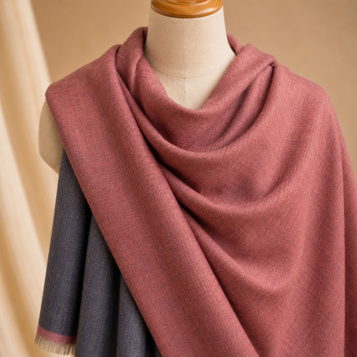 Merino wool double shade stole