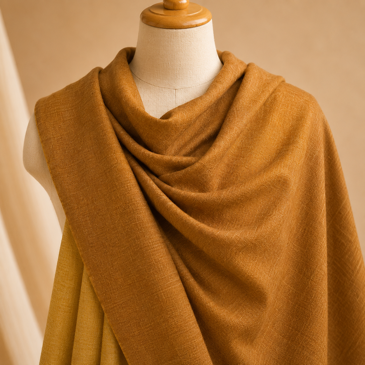 Merino wool double shade stole