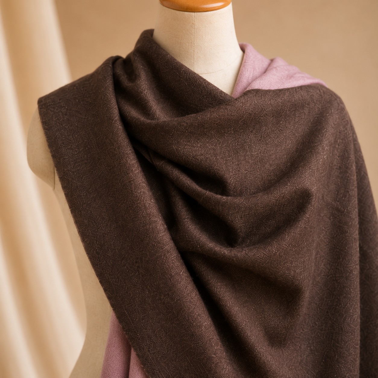 Merino wool double shade stole