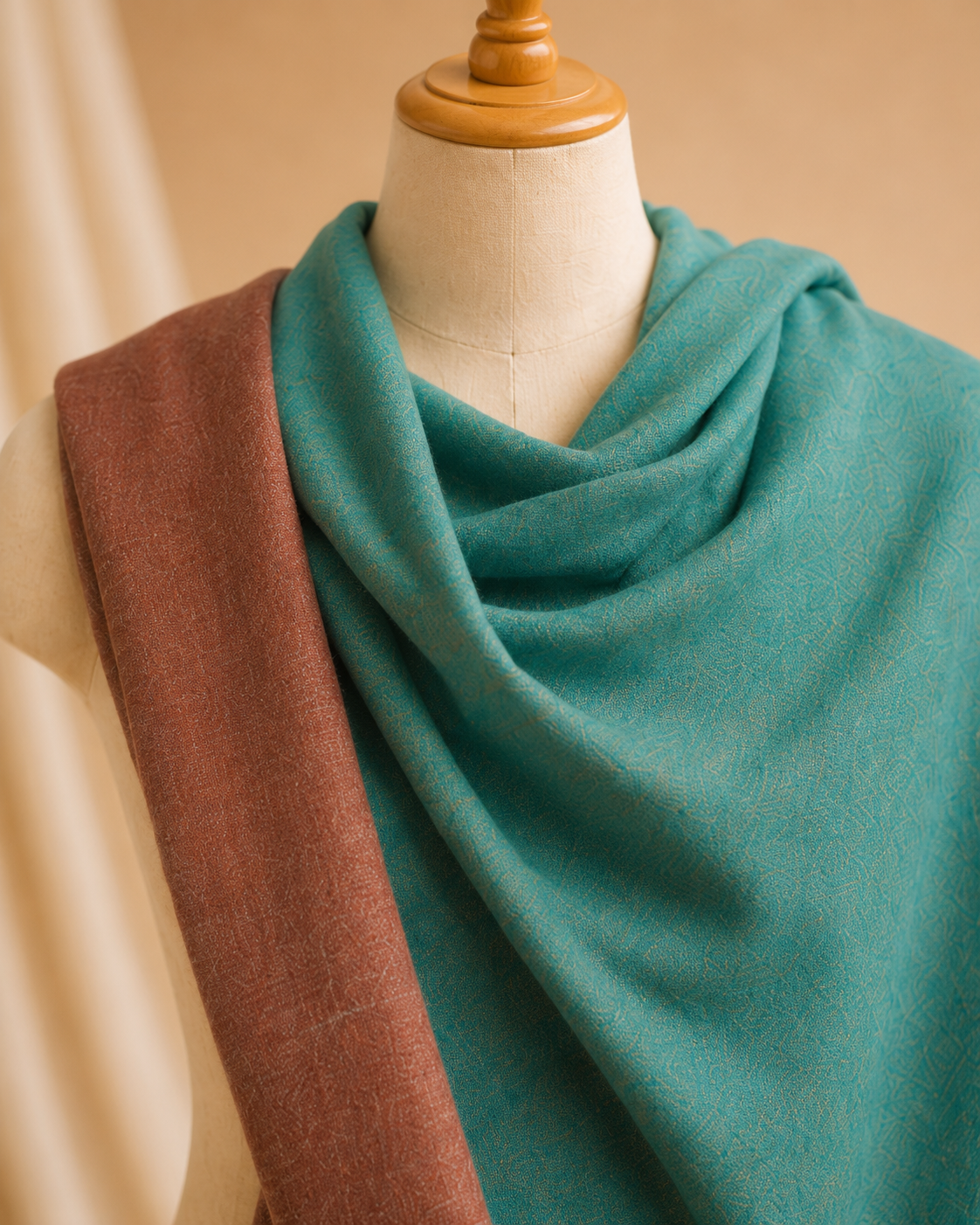 Merino wool double shade stole