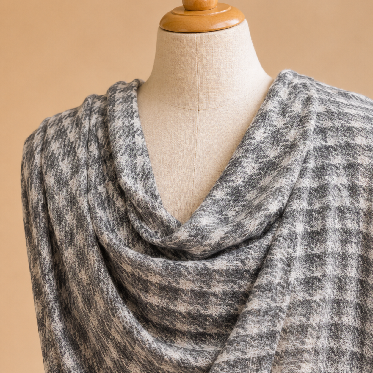 Nepali pashmina checked stole