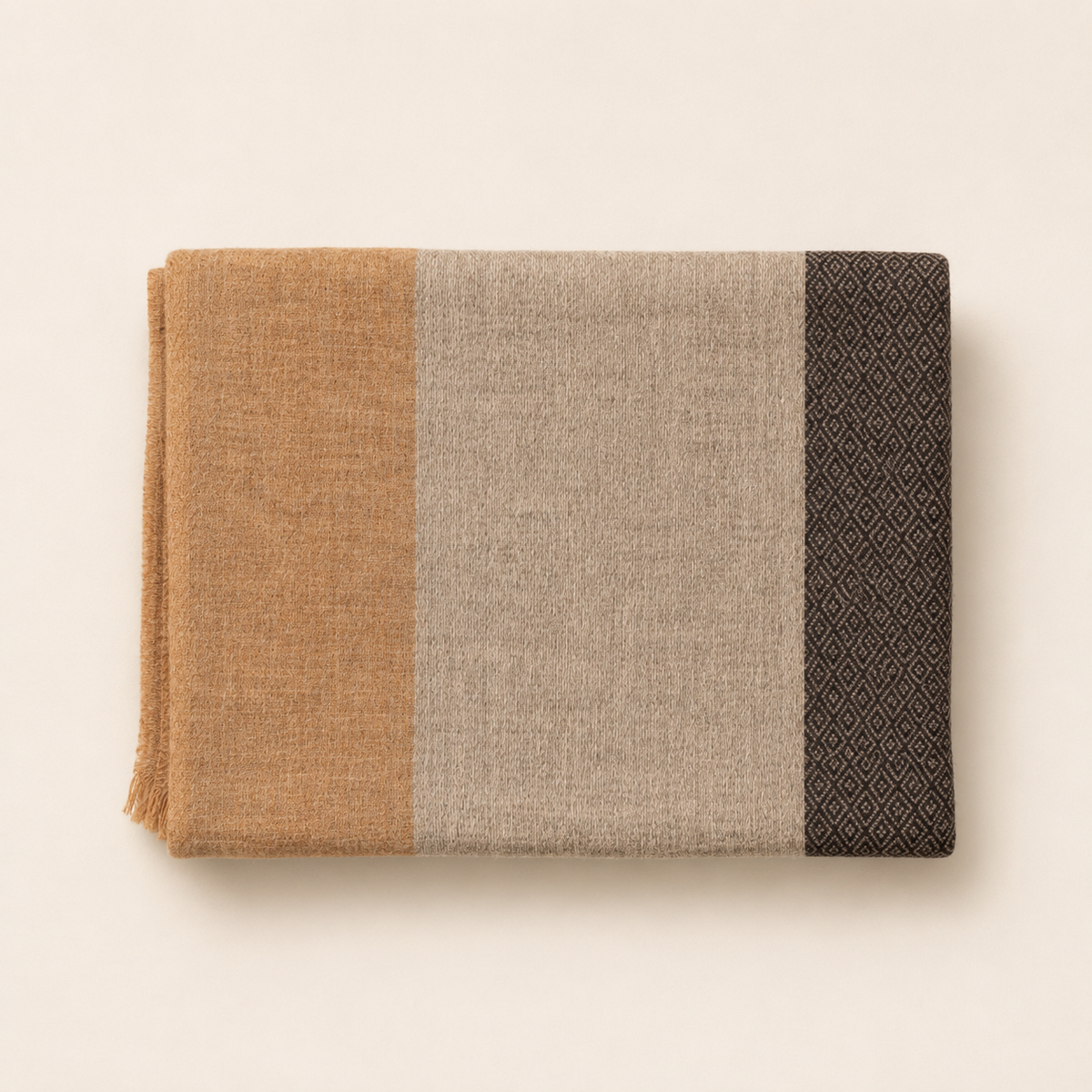 Nepali pashmina checked stole