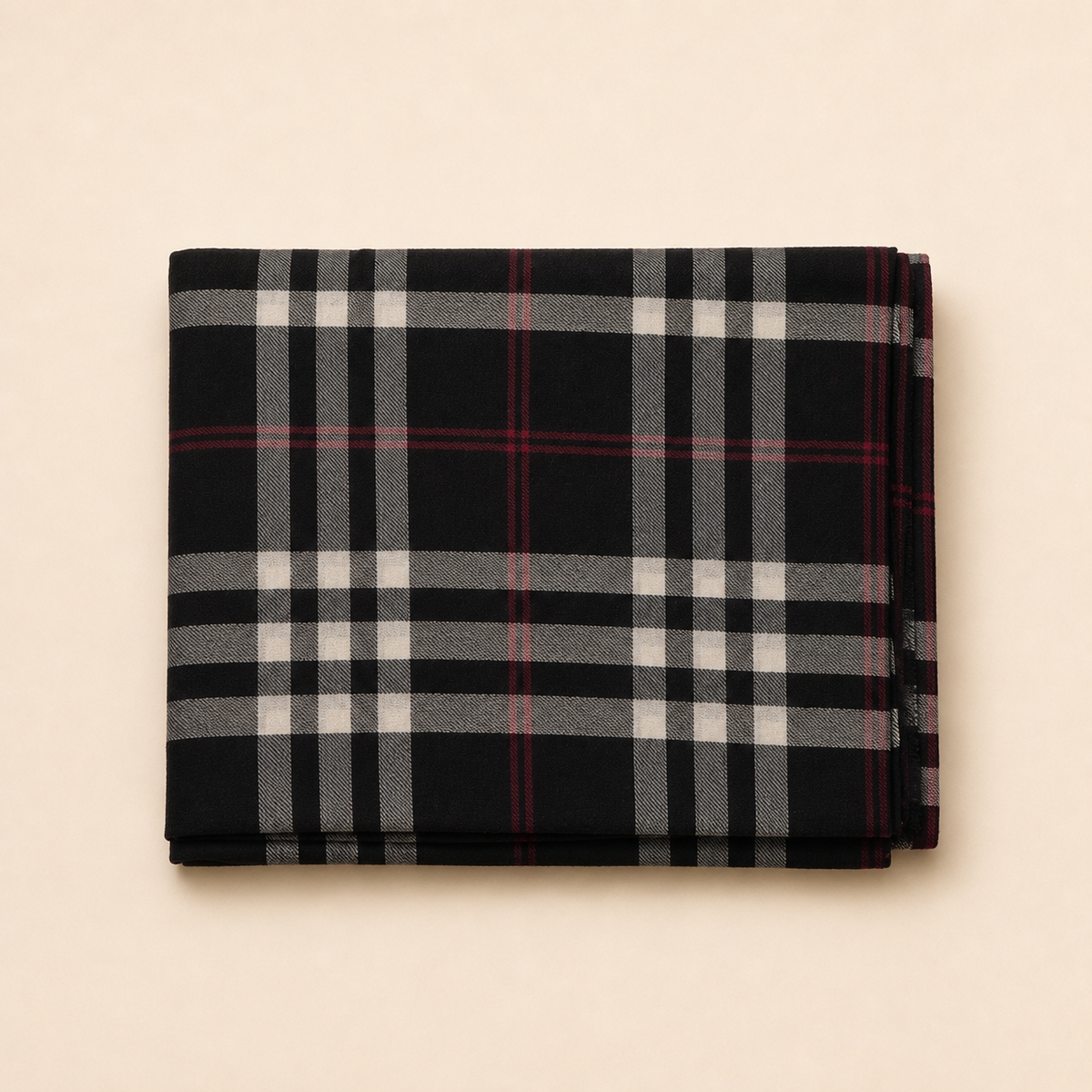 Finewool check stole