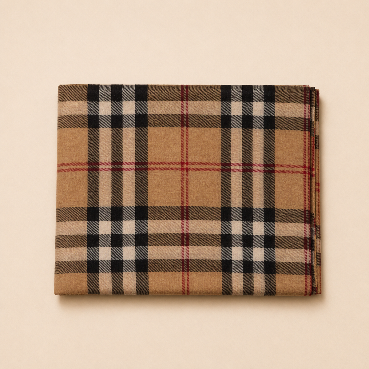 Finewool check stole