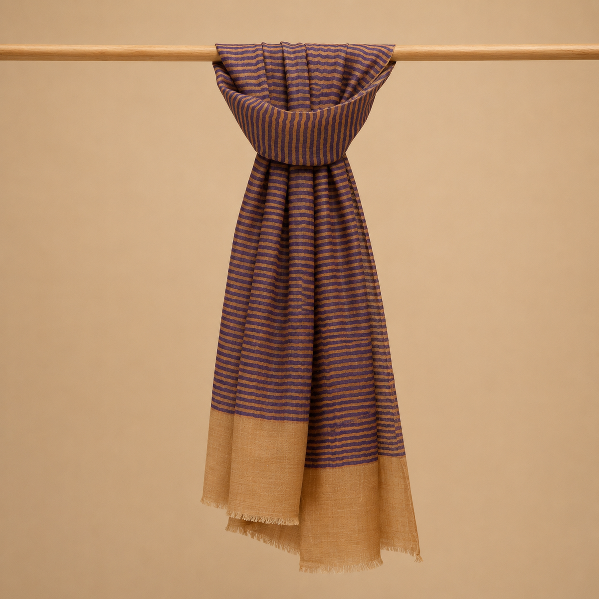 Finewool palla striped stole
