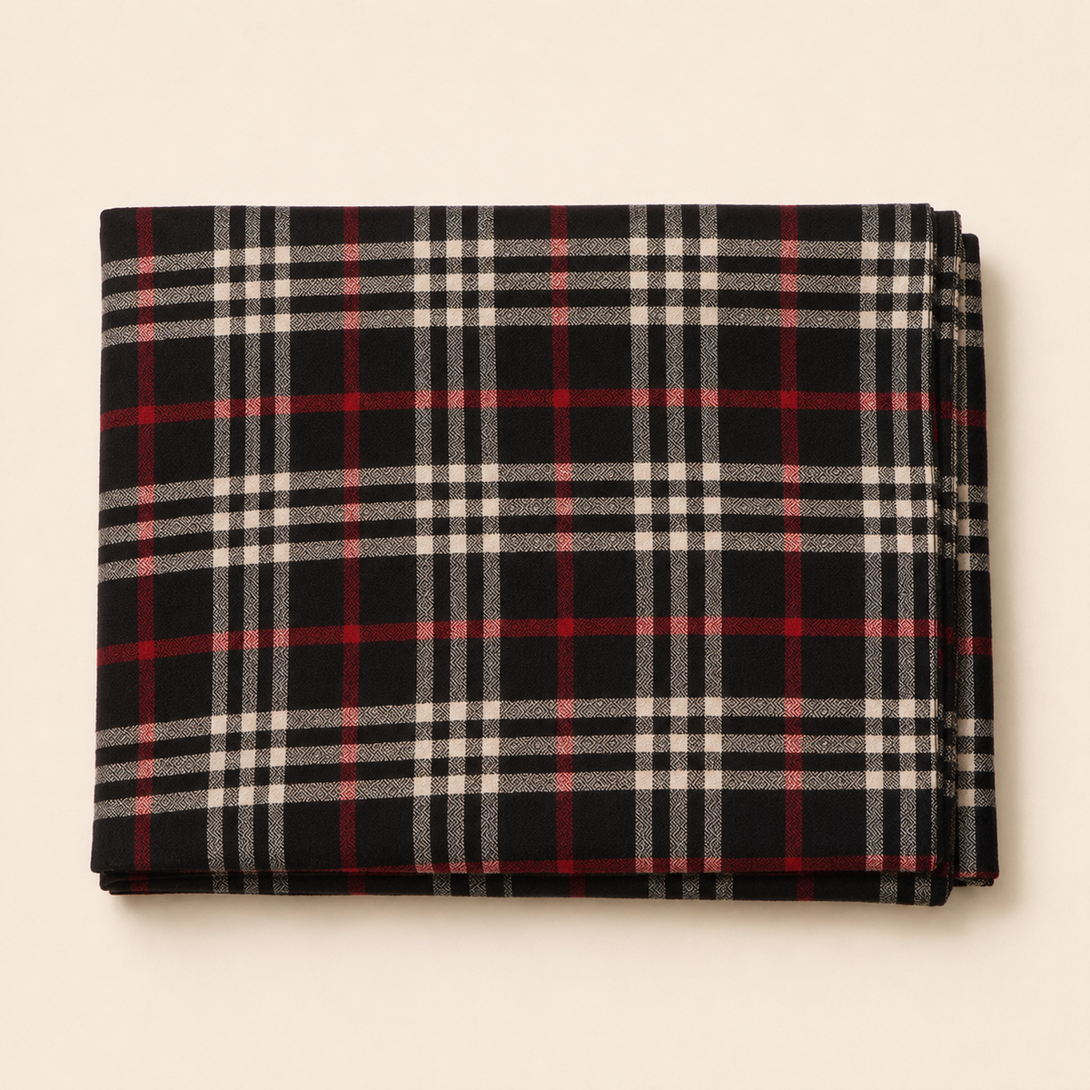 Finewool check stole