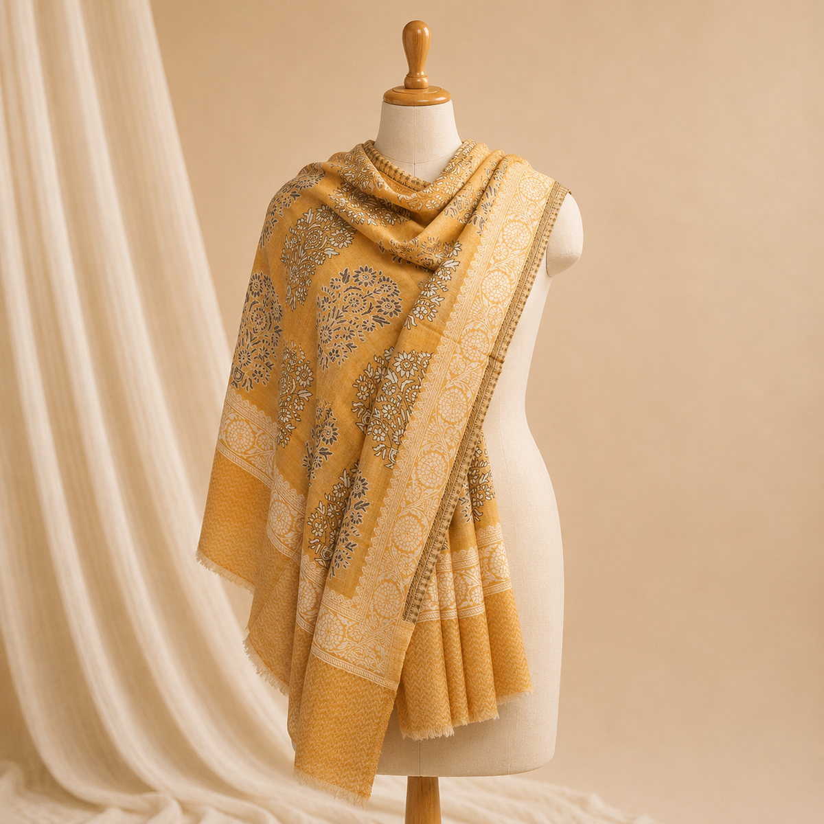 Finewool merigold stole