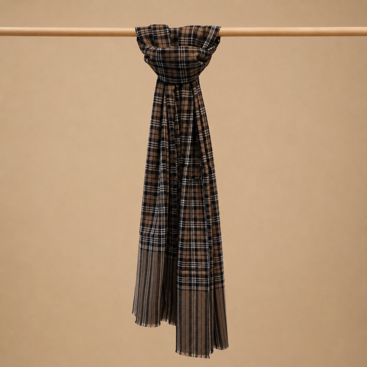 Pashmina check stole
